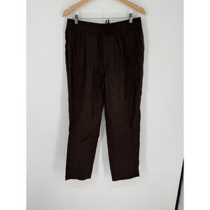 NWT Todd Snyder Linen Madison Traveler Pant in Tobacco Drawstring/Zip Sz Med G4